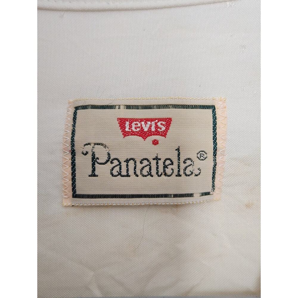 Vintage Men's Levi's Panatela Jacket Off White No Size Tag 70s Hippie Retro - Picture 3 of 9